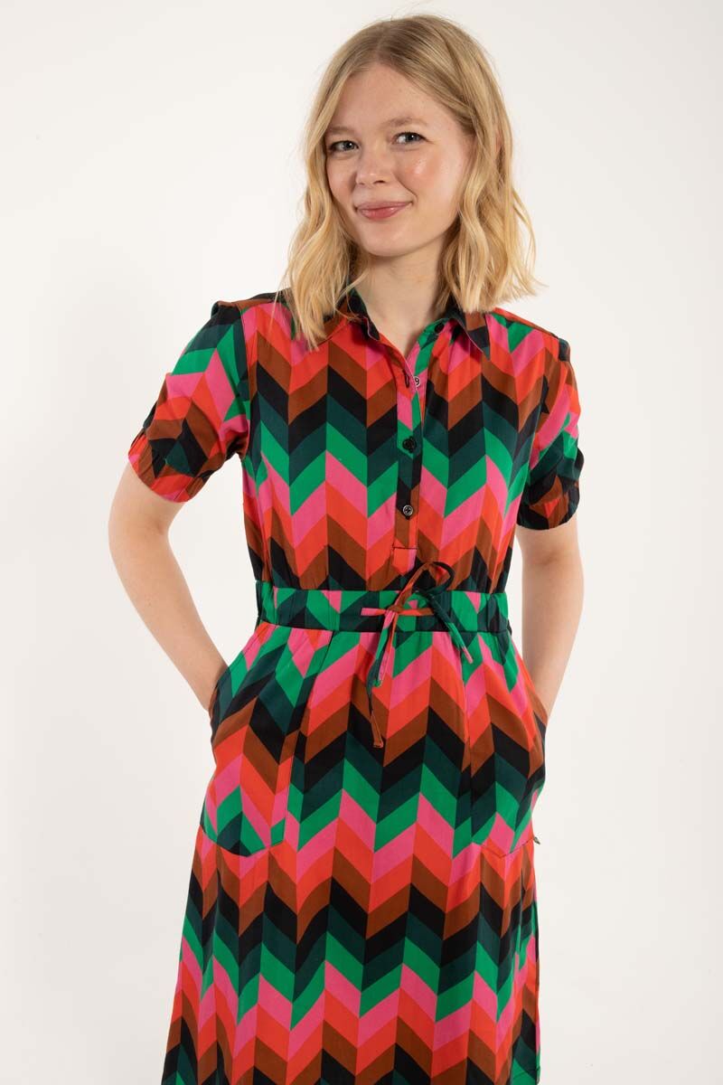 Danesusanne Poplin Dress Black ROYAL COURT