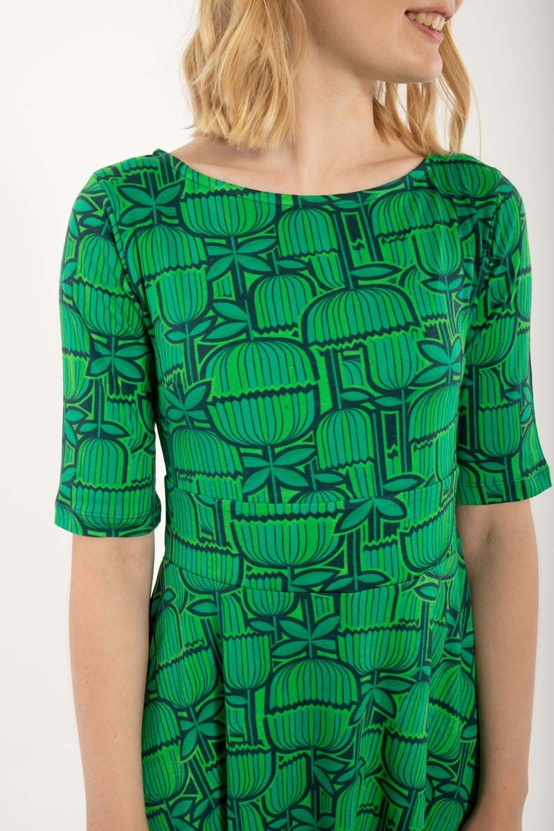 ORGANIC - Danecharlotte Interlock Dress Grass Green GERMANITE