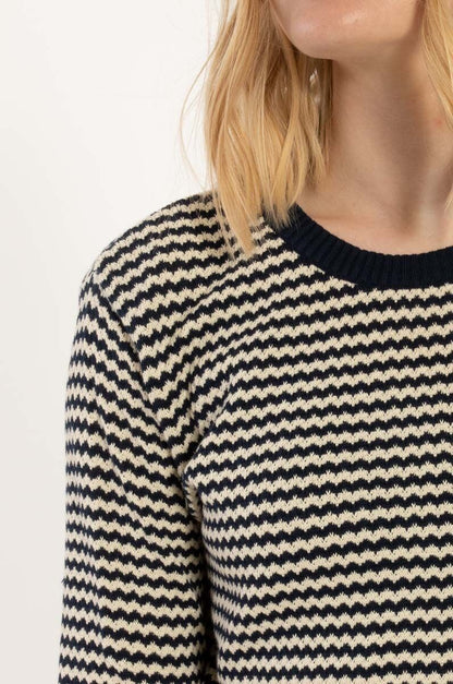 Danepearly Pearl Knit Sweater Dark Navy/Chalk