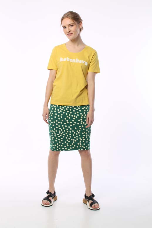 Danebetsy Skirt Hunter Green/Chalk BIG FUNNY DOTS