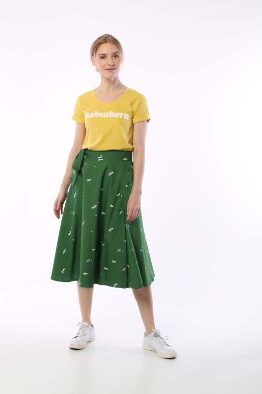 Danemikkelsen Poplin Skirt Cactus MARKBLOMST