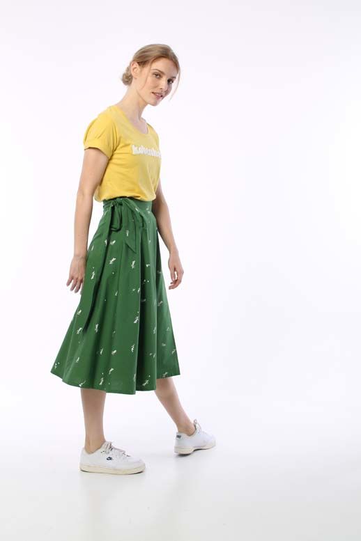 Danemikkelsen Poplin Skirt Cactus MARKBLOMST