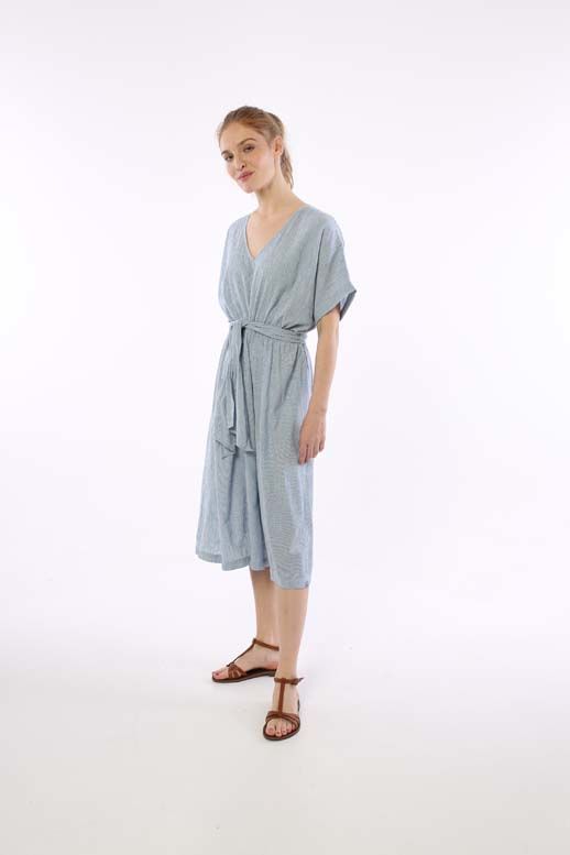 Larsen Dress Dark Porcelaine/Chalk