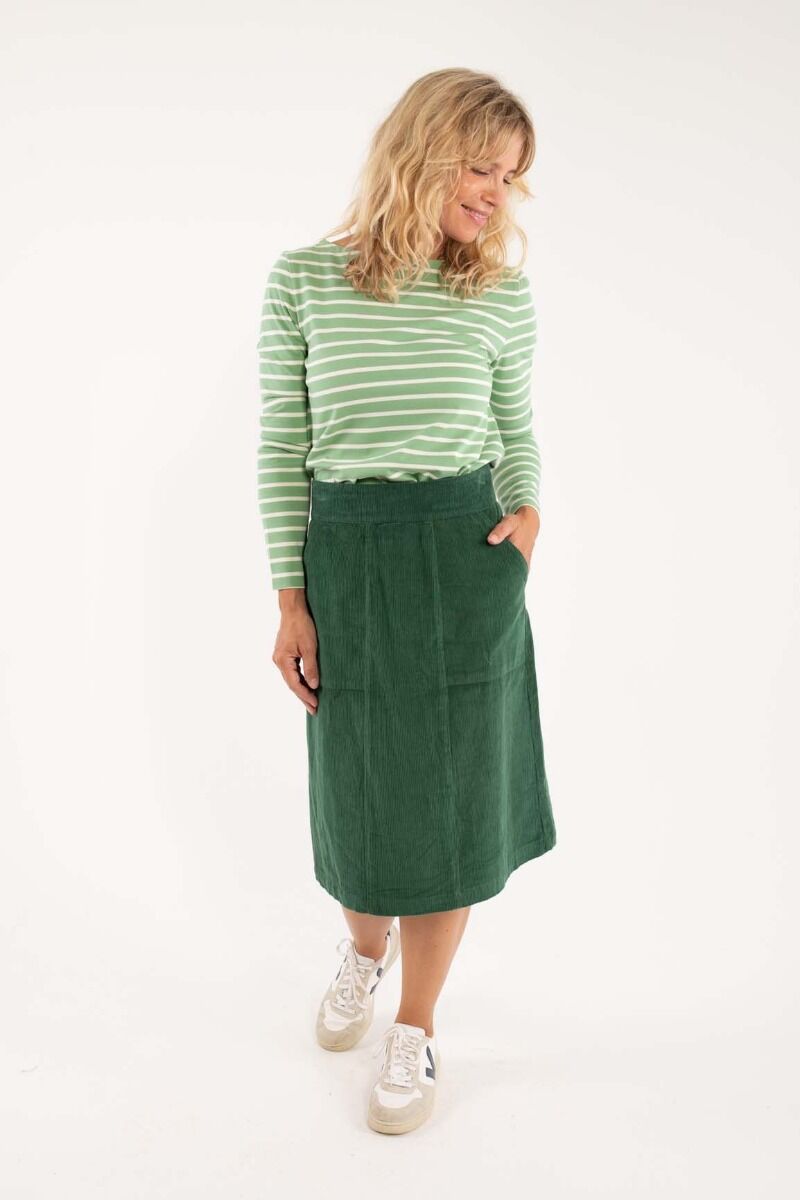 Danemaren Cord Skirt Rover Khaki