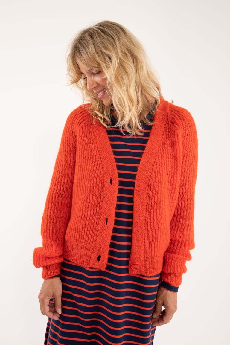 Danadorable Wool Cardigan Bright Red