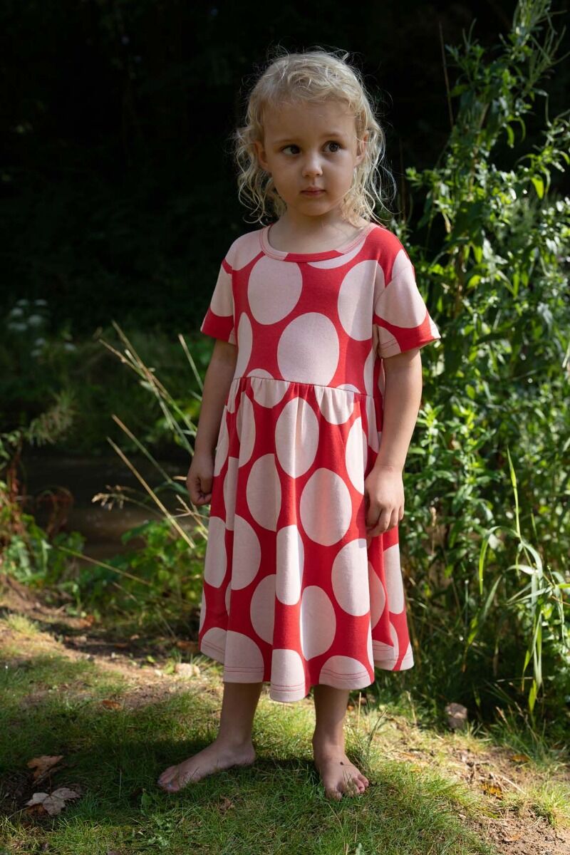 ORGANIC - Danelollipop Dress Ribs/chalk MEGADOTS