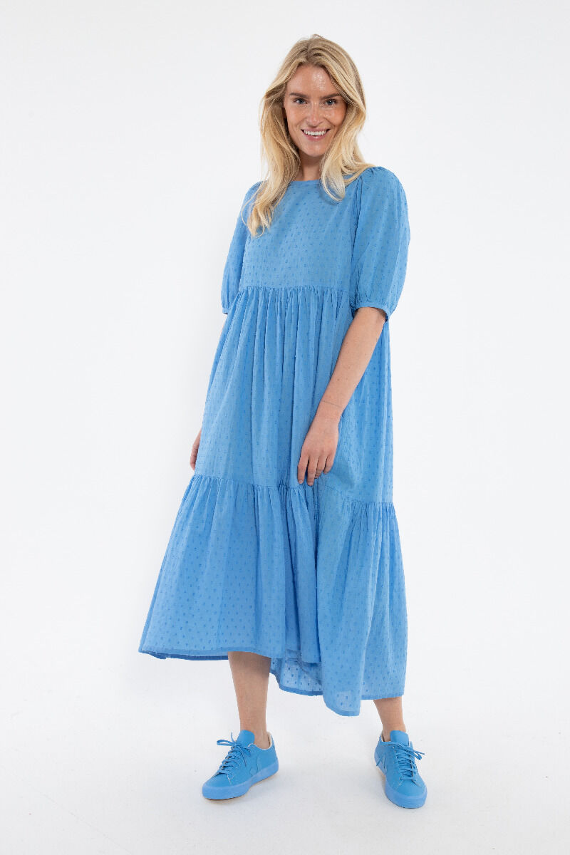 Danejuli Cotton Dot Dress Ice Blue