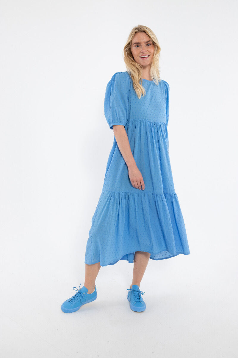 Danejuli Cotton Dot Dress Ice Blue