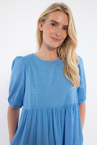 Danejuli Cotton Dot Dress Ice Blue