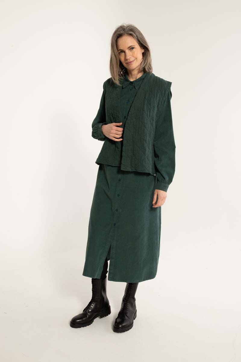 Danepippi Cord Dress Dk Forest