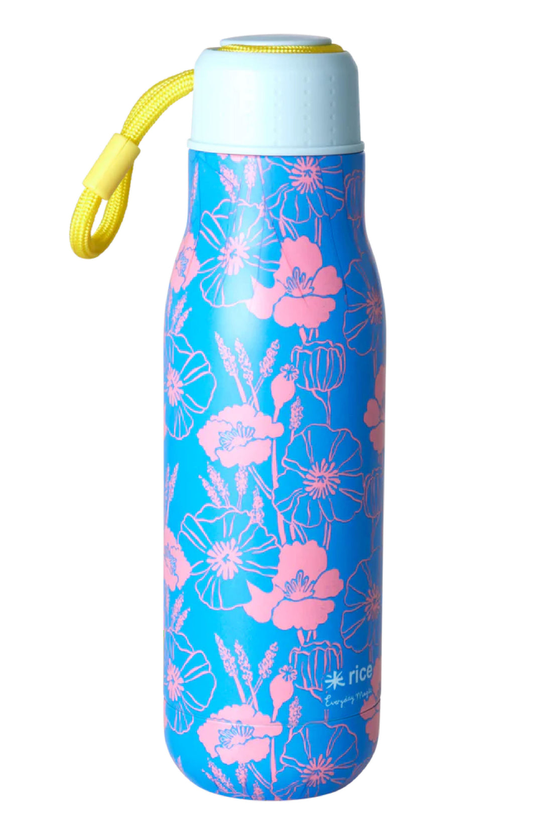 Rice Drikkedunk Rustfri Stål Blue Poppie Love