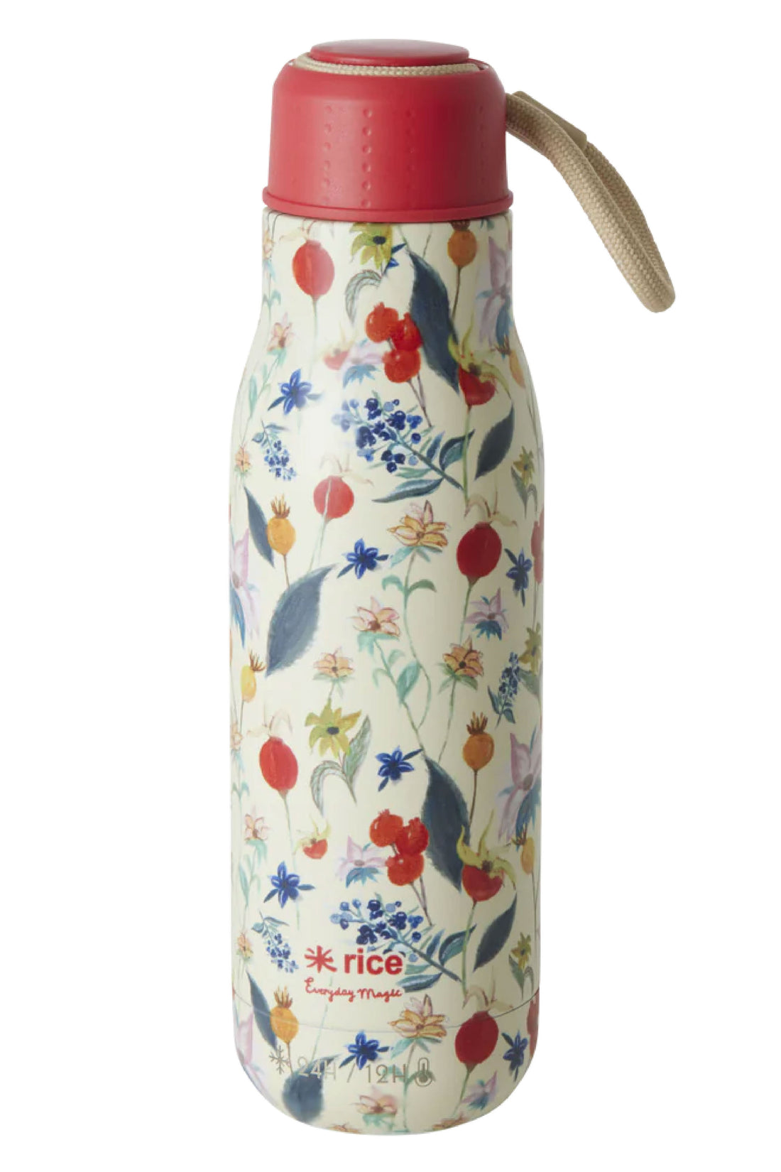 Rice Drikkedunk Rustfri Stål Multicolor Winter Rosebuds