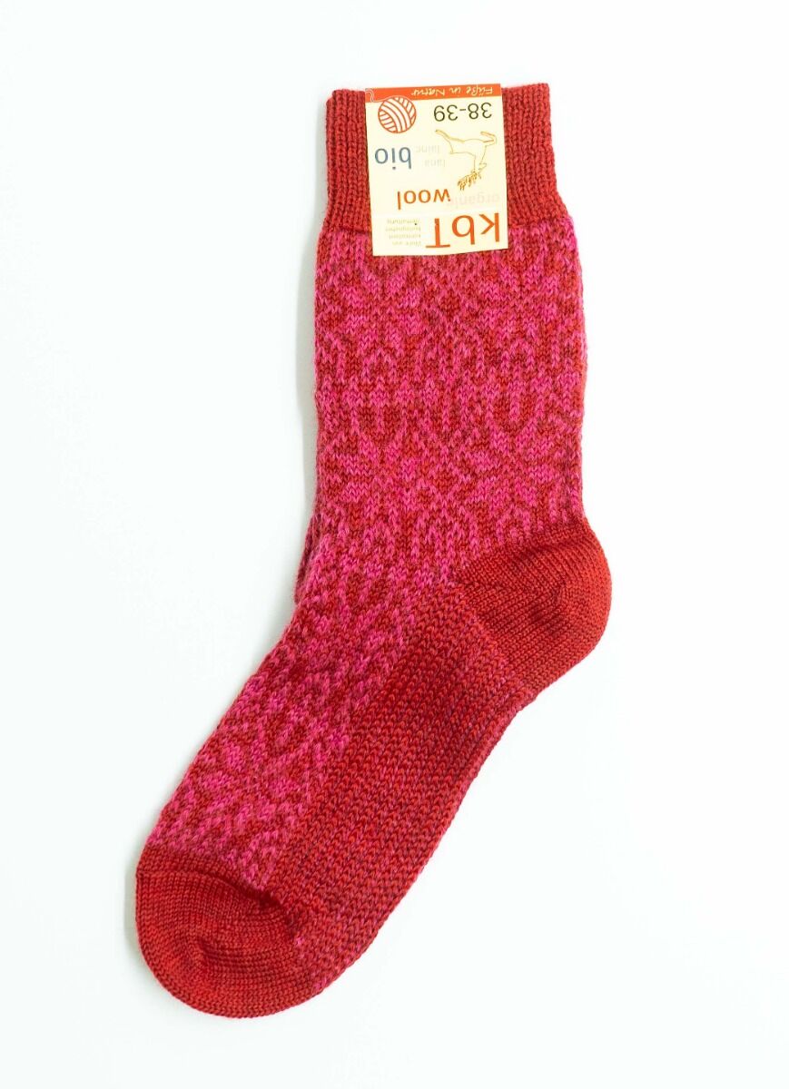 Hirsch Natur Wool Socks Red/Rasberry