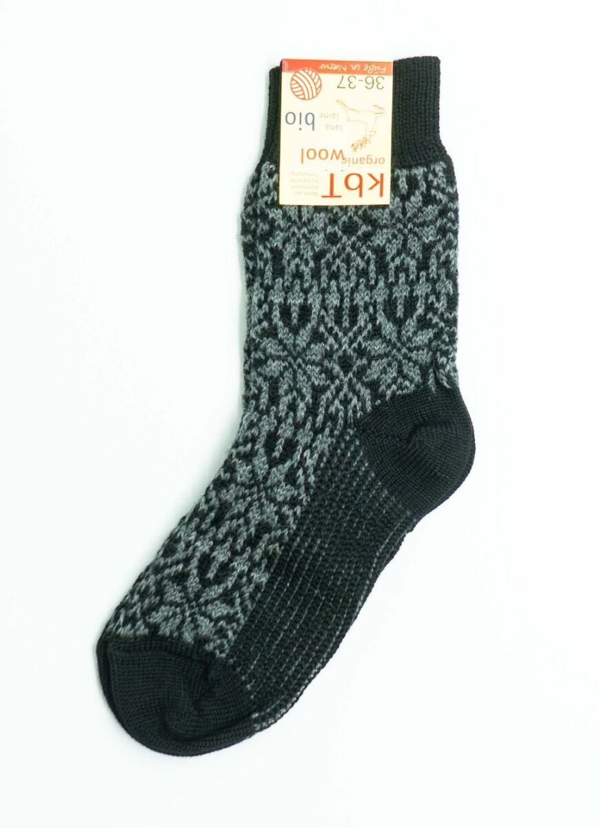Hirsch Natur Wool Socks Black/Anthracite