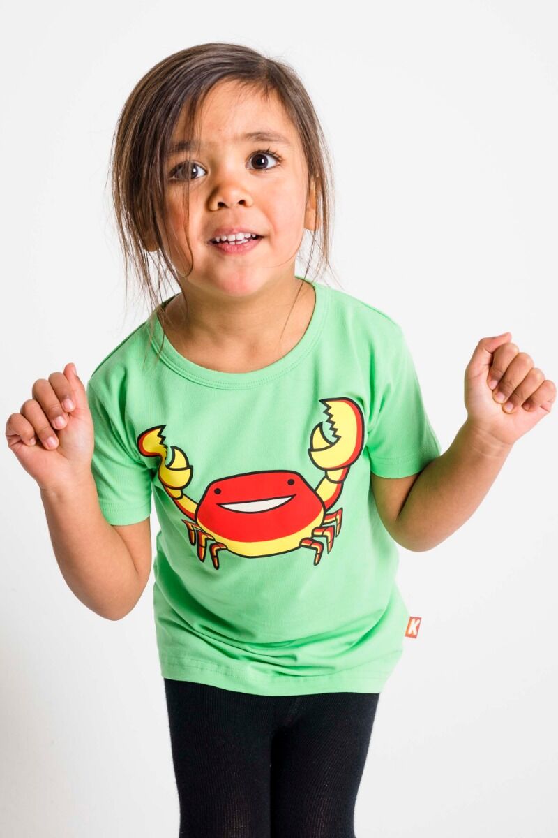 T-shirt til børn med krabbe    