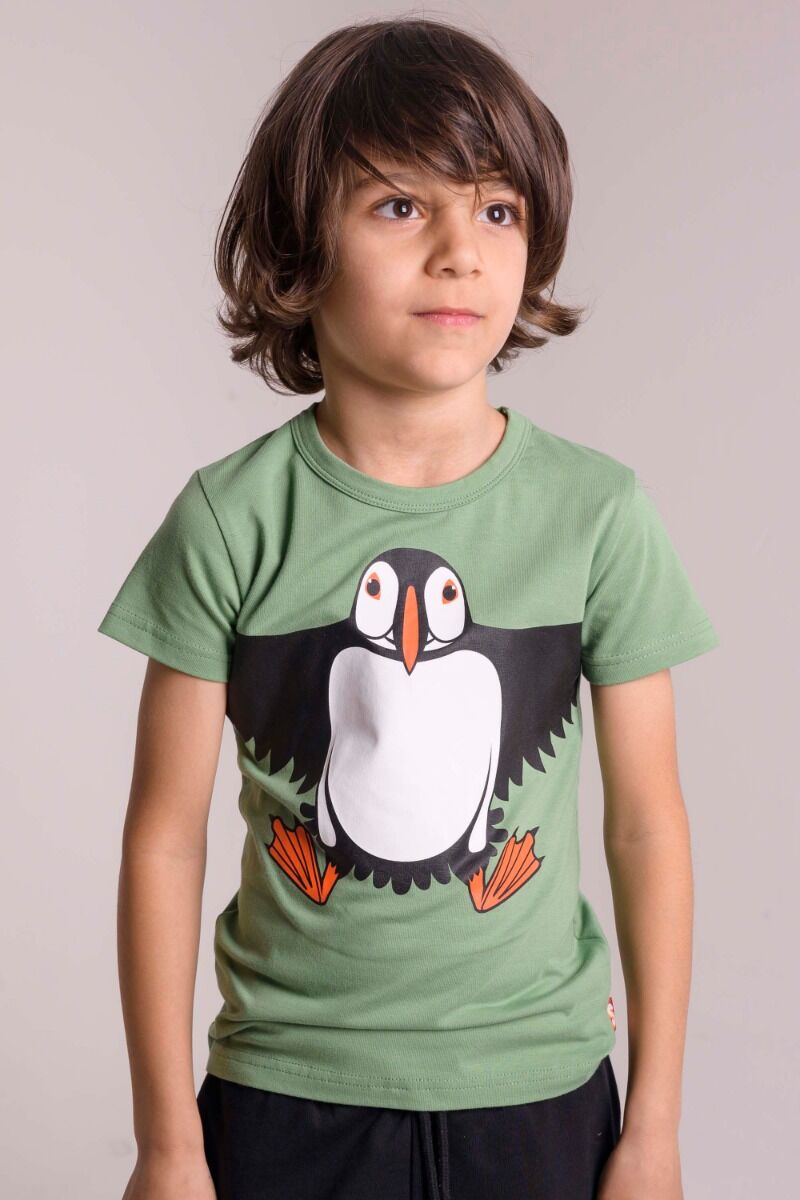 T-shirt til  børn med en søpapegøje
