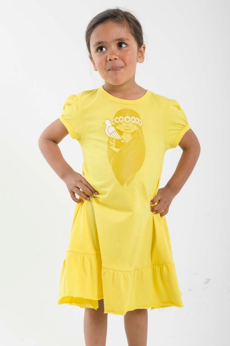 Danevesterbro Dress Bright Yellow LILLMISSLIVER