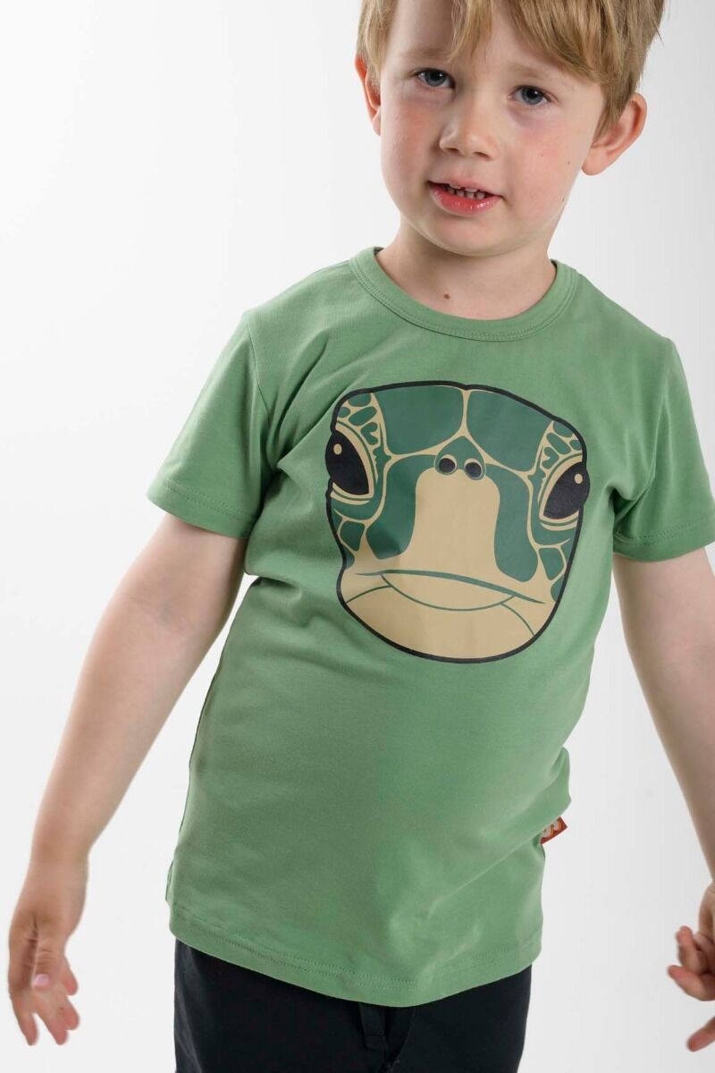 T-shrit til børn med skildpadde