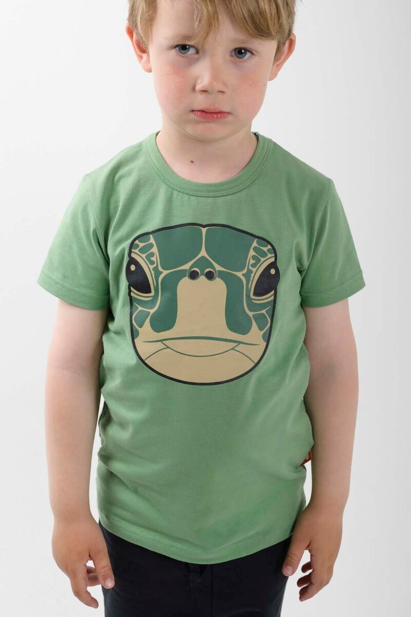 T-shrit til børn med skildpadde