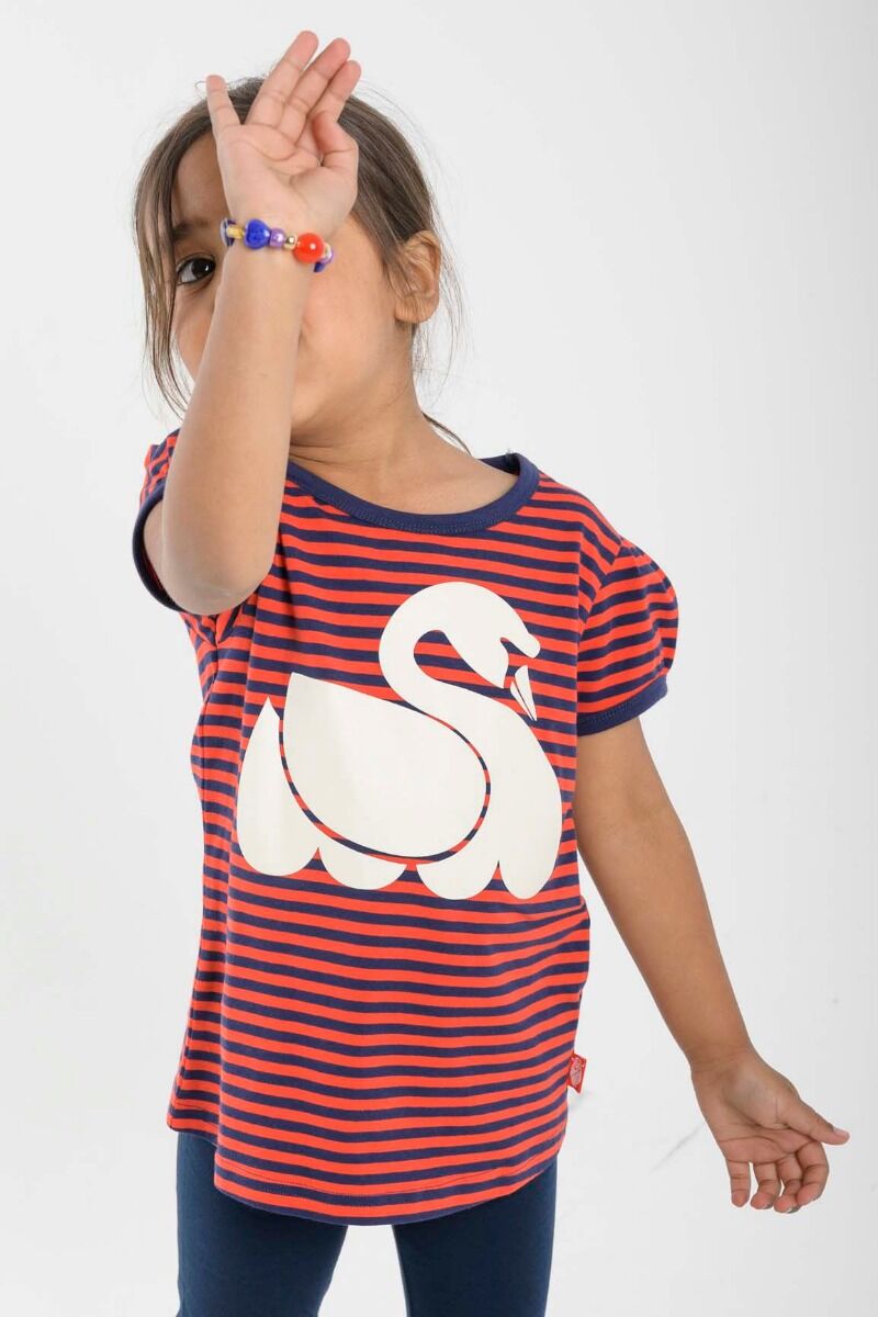 Danebaggaardskat Tee Navy/Bright Red SWAN