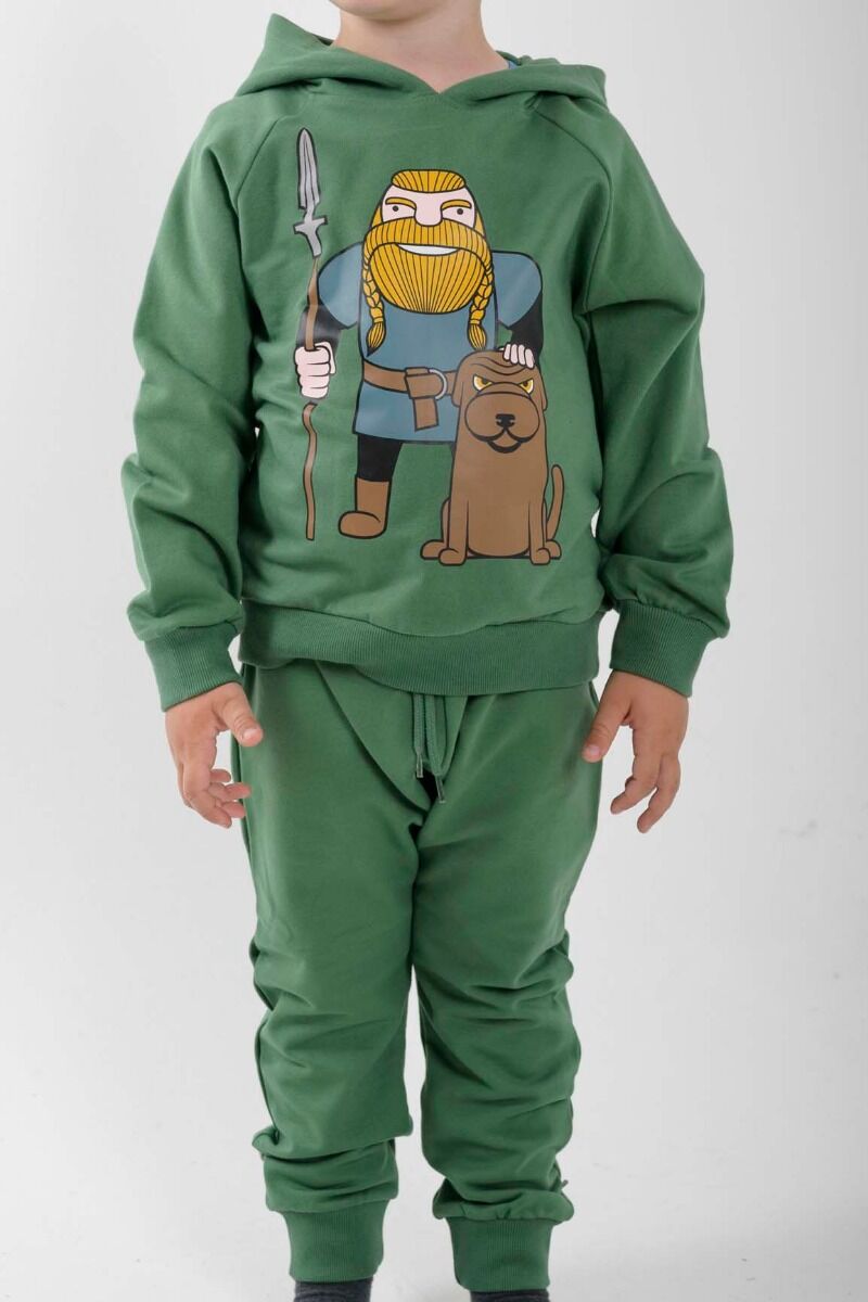 Hættetrøje til børn med viking 
