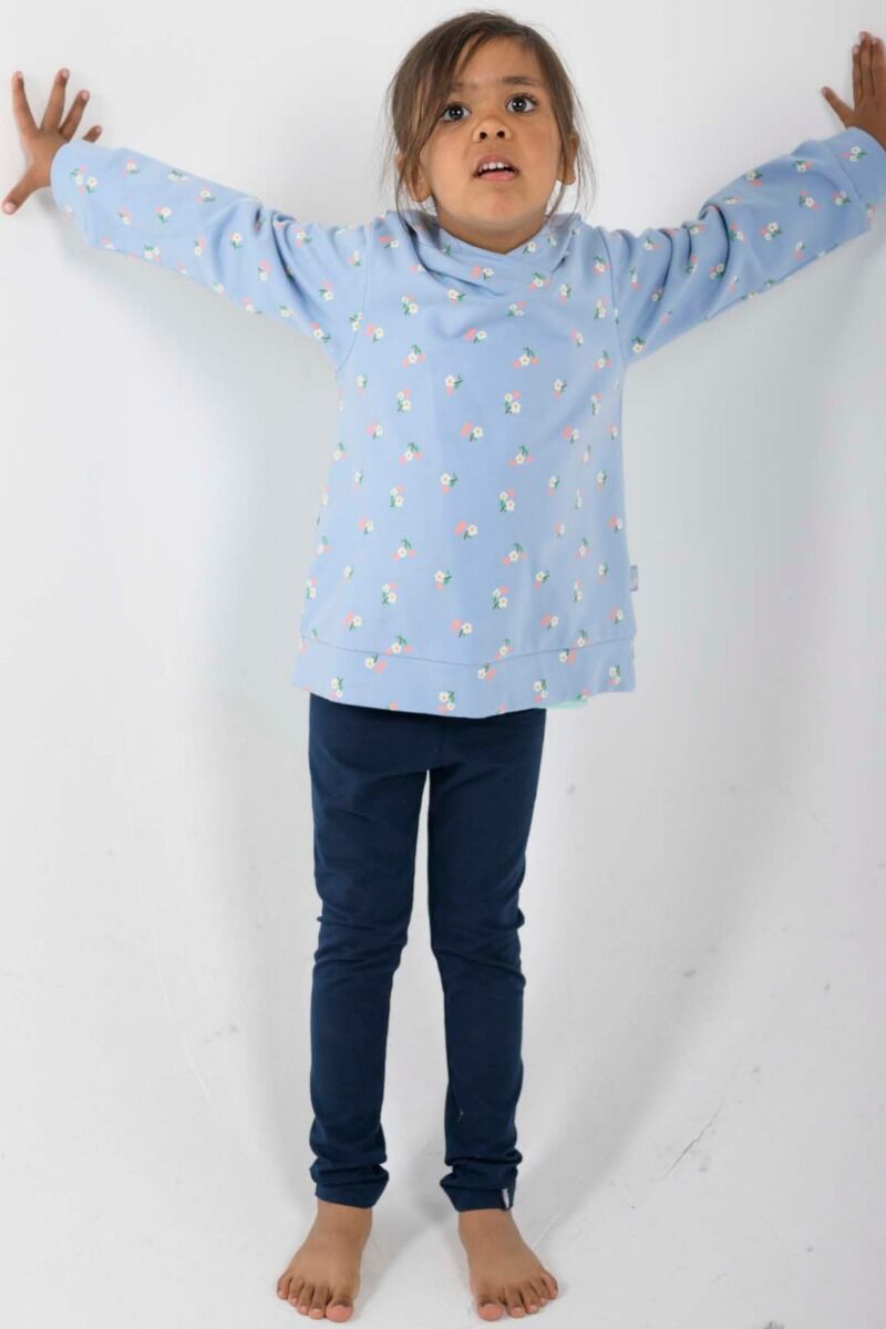 ORGANIC - Danebirch Hoodie Pastel Blue MINIFLOWER