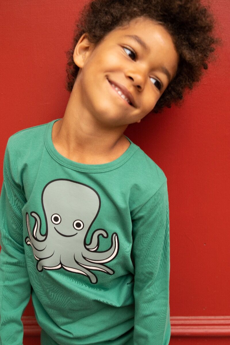Bluse til Børn med Blæksprutte