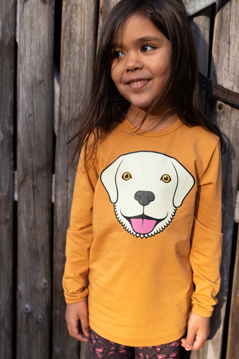 Bluse til børn med hund 