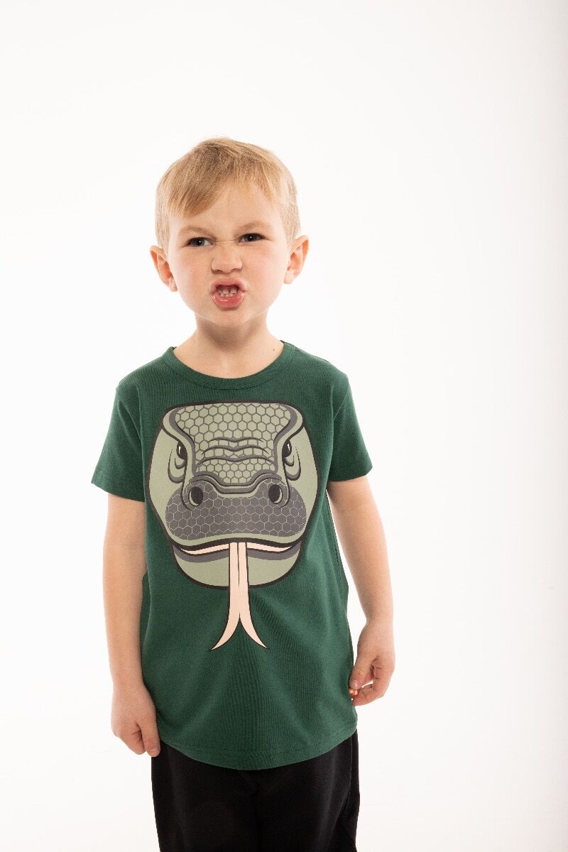 T-shirt til børn med kommodo varan