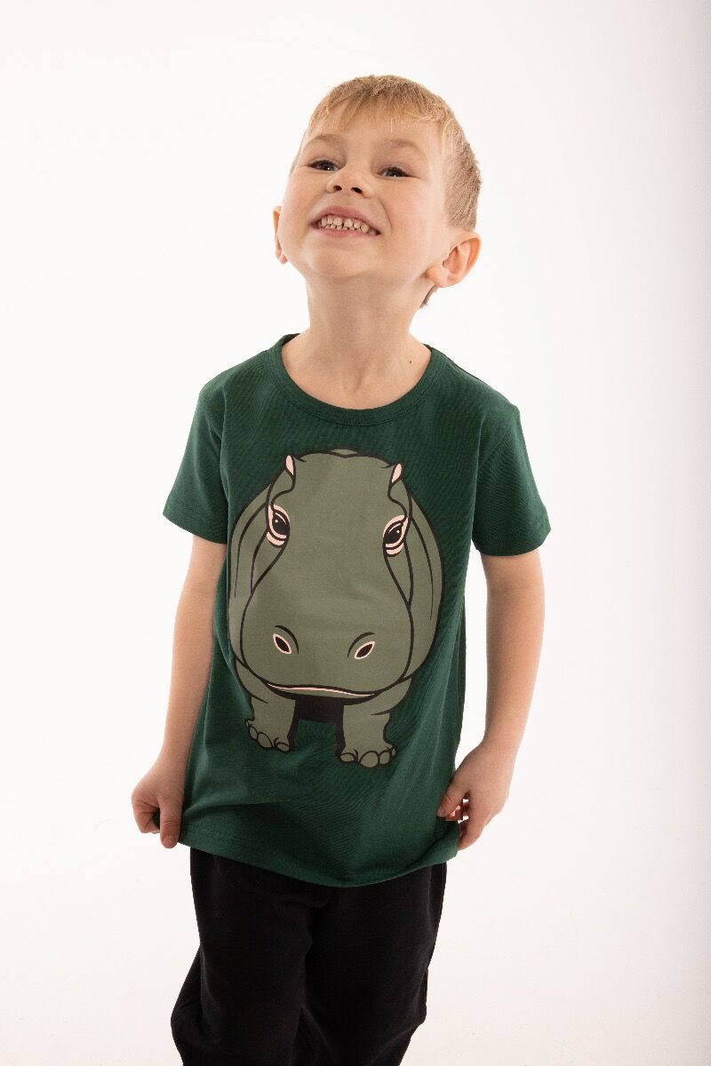 Børne t-shirt med flodhest