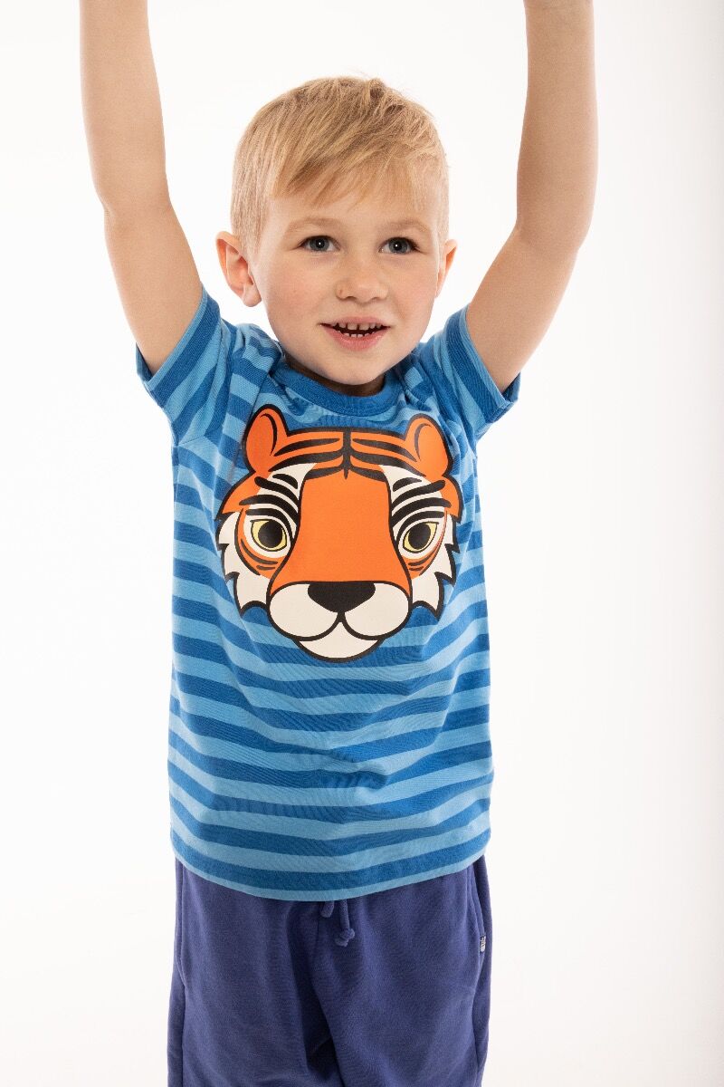 T-shirt til børn med tiger 