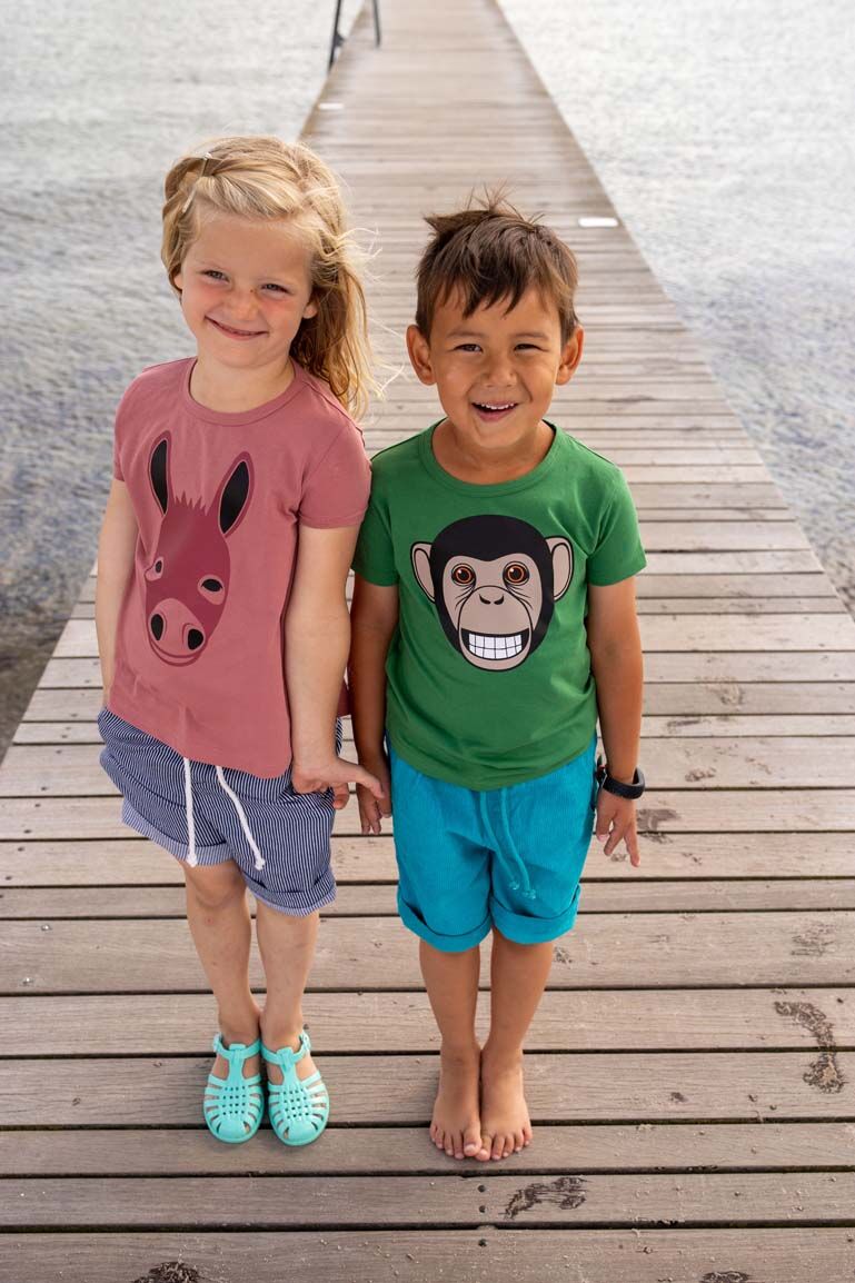 T-shirt til børn med æsel        
