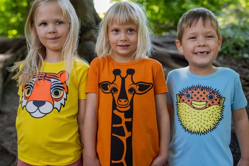 T-shirt til børn med tiger     