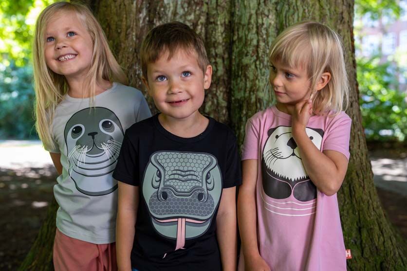 Børne T-shirt med havodder