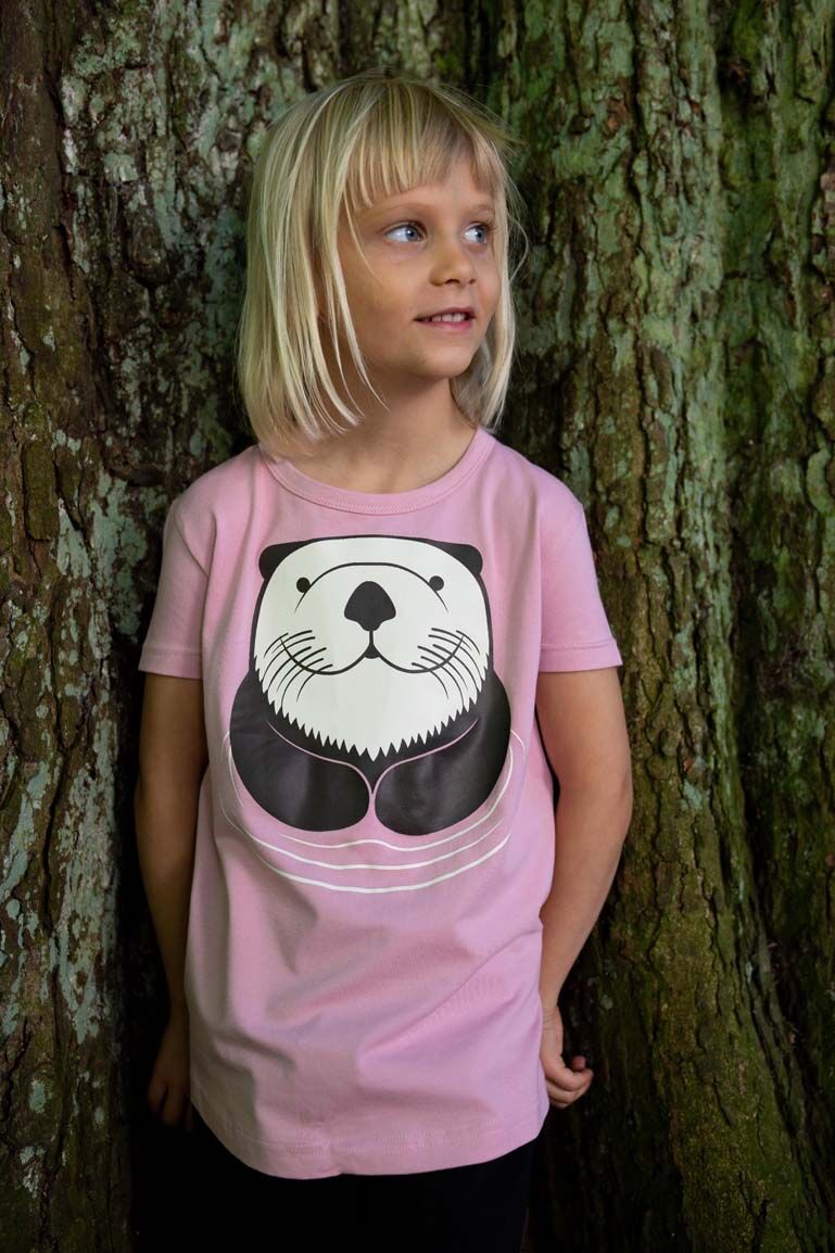 Børne T-shirt med hav odder