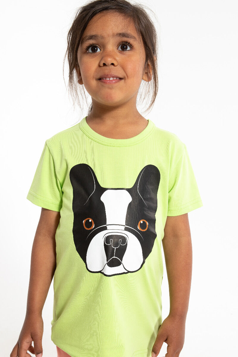 Børne t-shirt med fransk bulldog