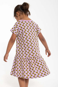 Dyrzanzi SS Dress AOP/STRIB Soft Viola BIER