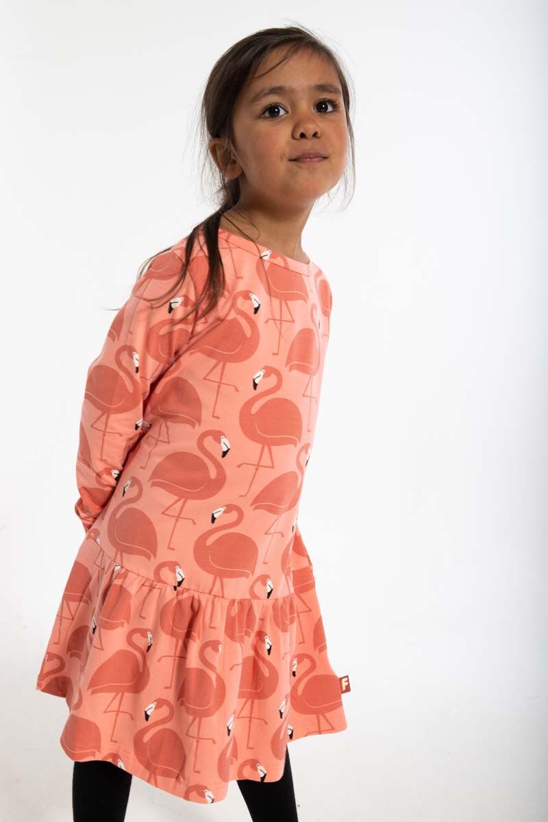 kjole til børn med flamingo