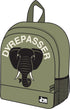 Smart khakigrøn rygsæk til børn med print af elefant