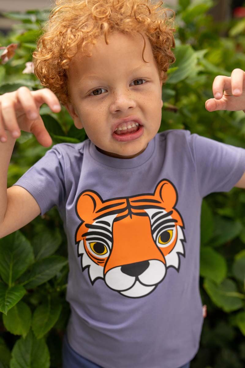 T-shirt til børn med tiger