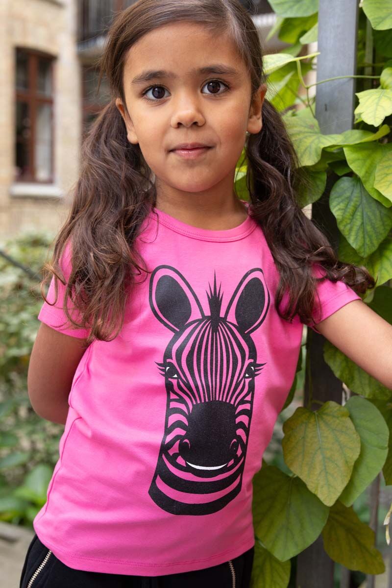 T-shirt til børn med Zebra