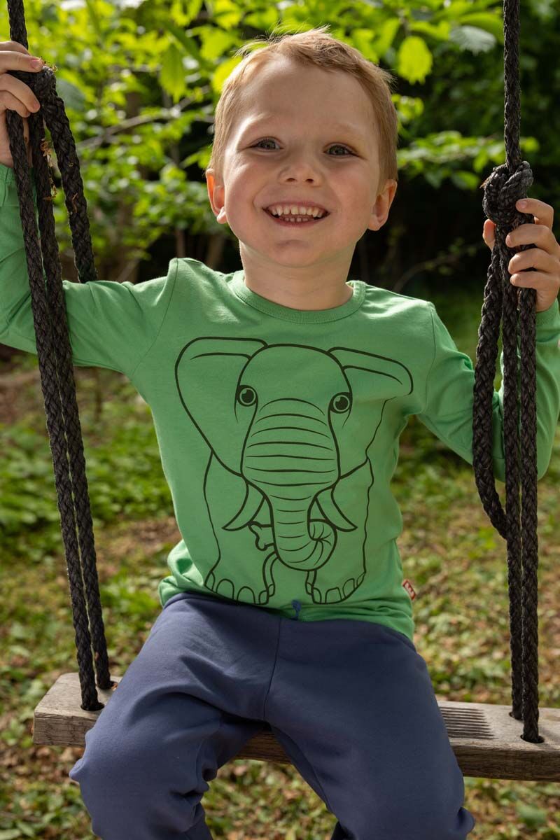 Børne bluse med elefant