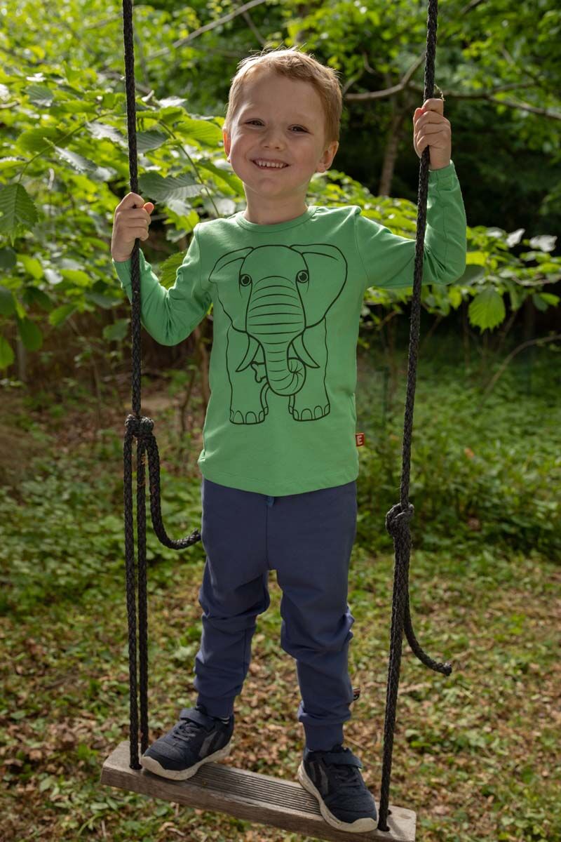 Børne bluse med elefant
