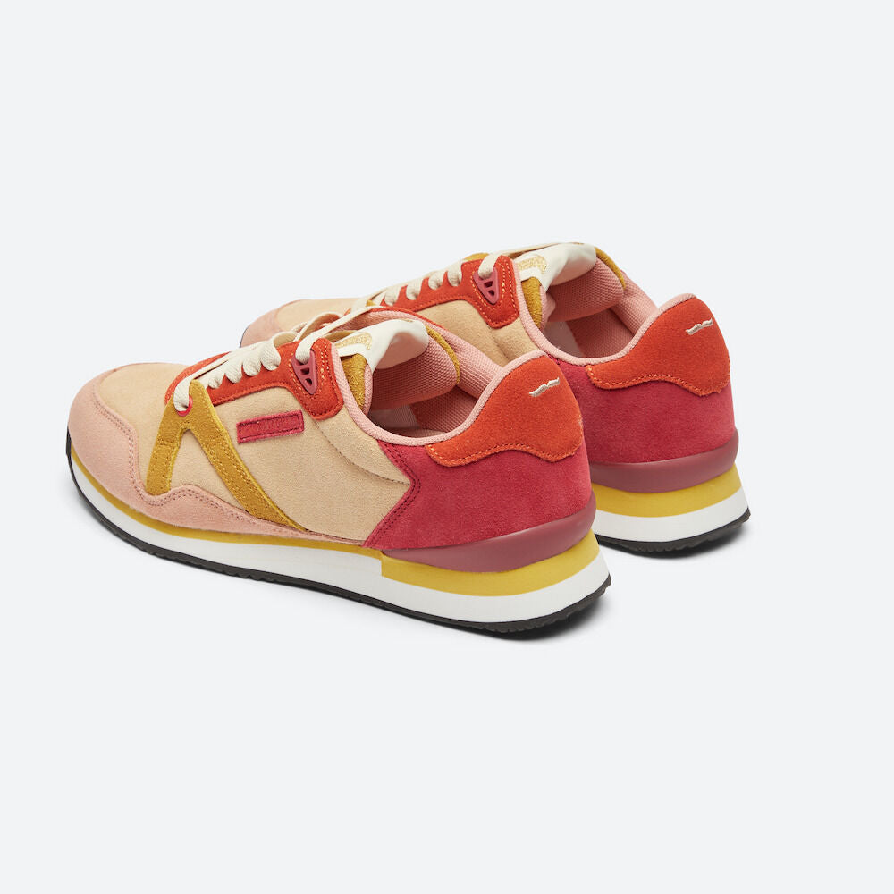 M.MOUSTACHE Andre Running Sneakers Suede Rose Nude Jaune