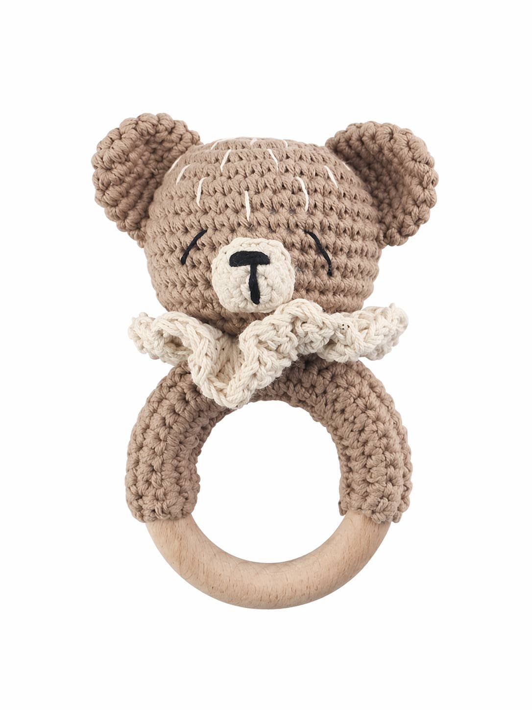 Crochet Teether/Rattle Bear