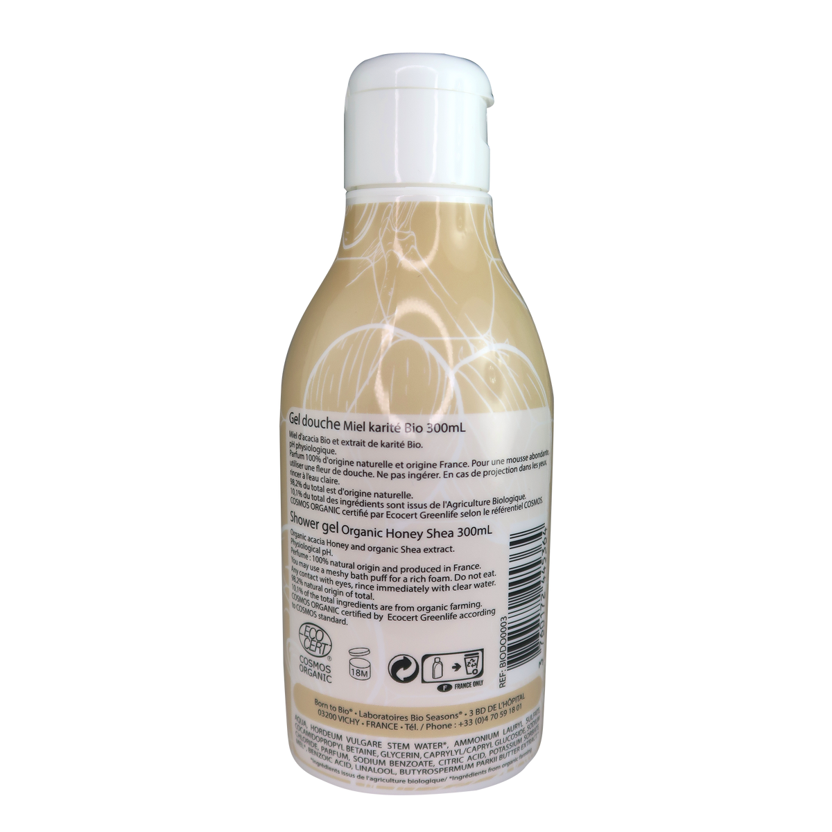 Les Laboratoires Bio cosmos organic honey shower gel
