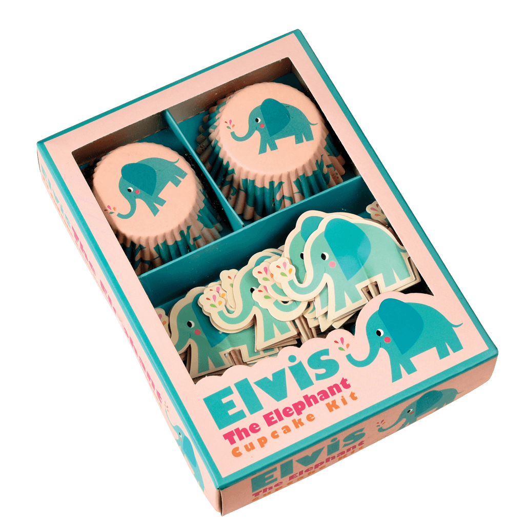 RL Cupcake Kit Elvis the elephant