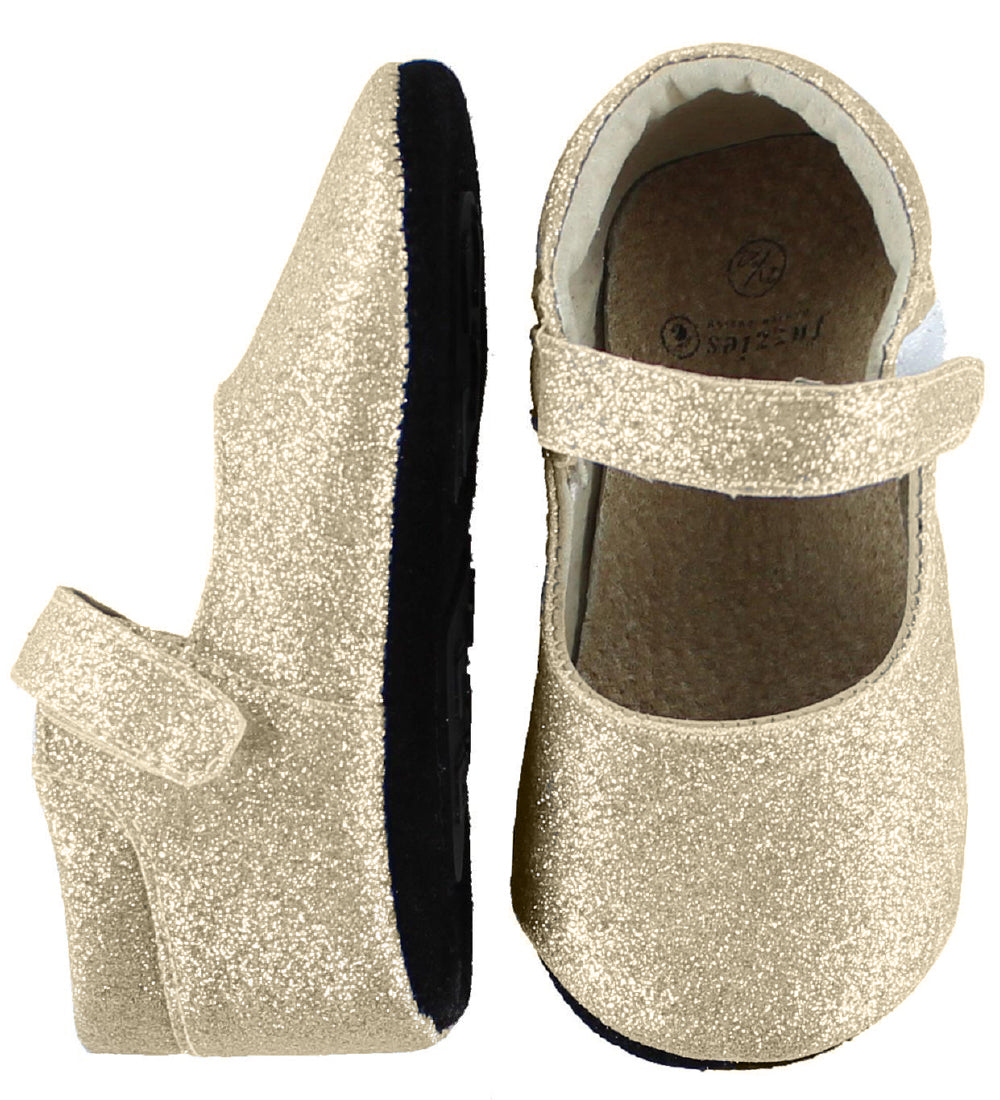 Fuzzies Ballerina Hjemmesko Amalie Guld m. Glimmer