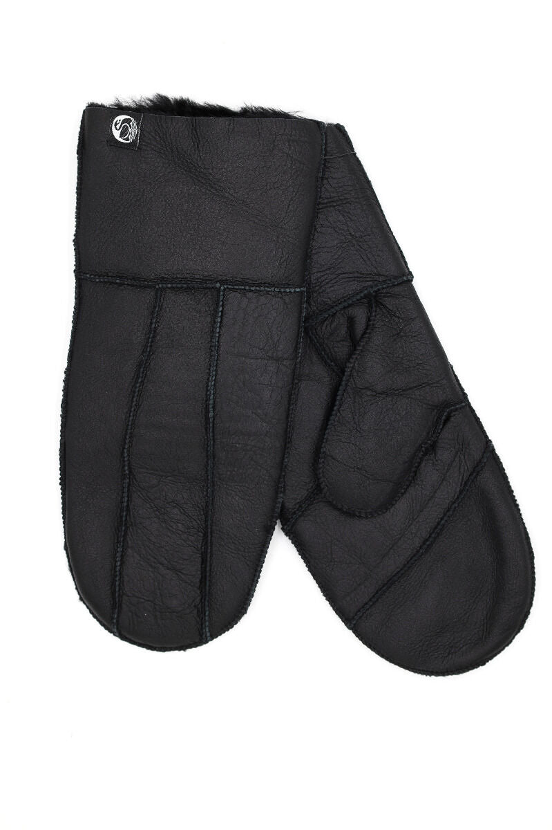 No Waste Sheepskin Napa Gloves Black