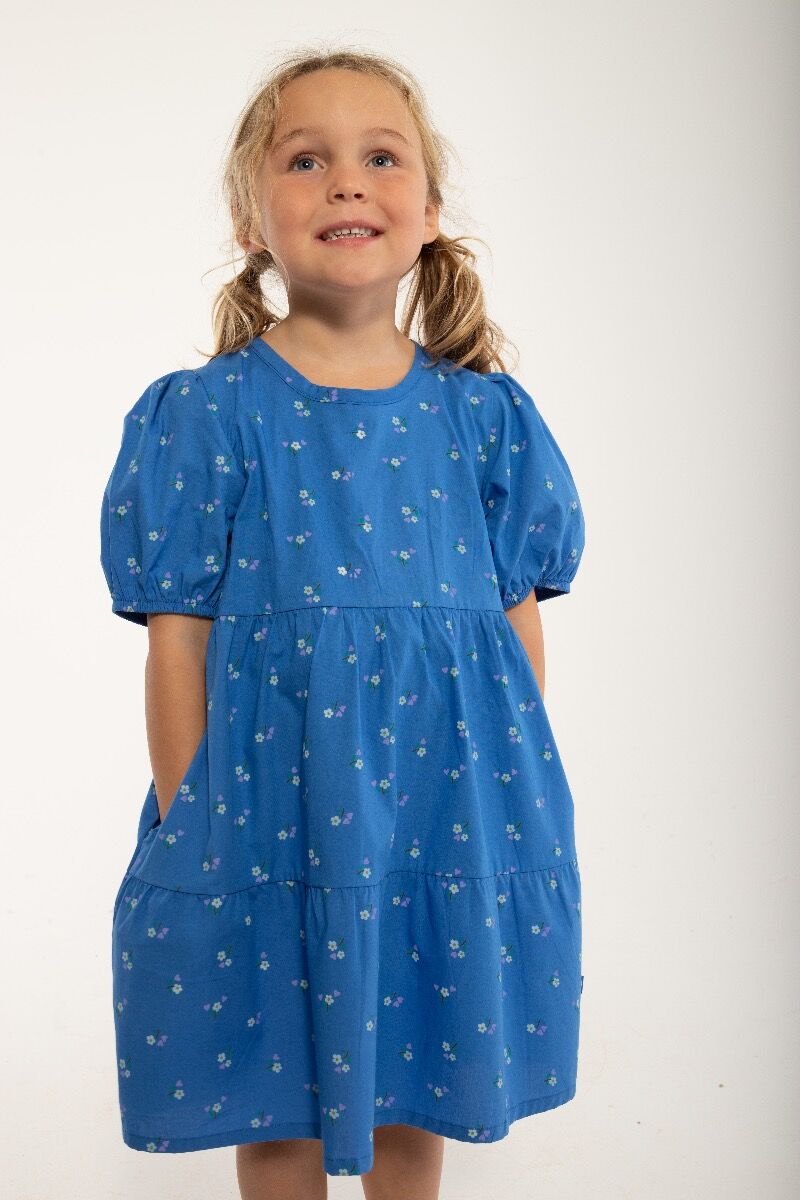 ORGANIC - Danegodis Dress Blue MINIFLOWER
